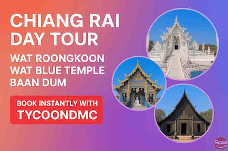 Chiang Rai Day Tour – White Temple, Blue Temple & Black House with Lunch